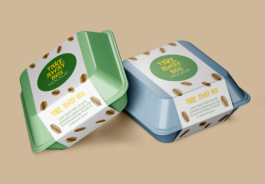 Take Away Food Box Mockup