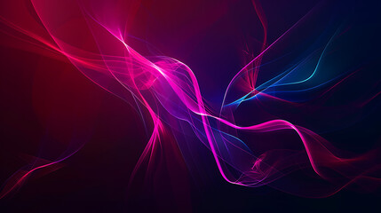 Obraz premium Neon Abstract Ribbon Flow
