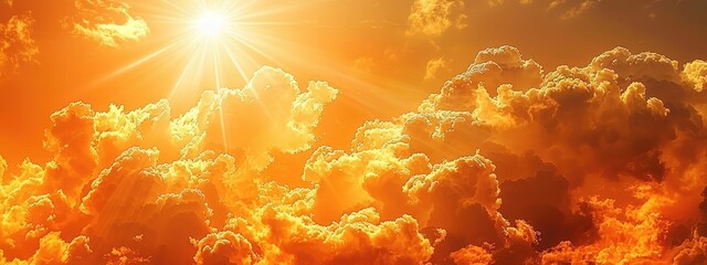 Scorching days: heat, summer, hot weather, marking the season with intense sunlight, high temperatures, and long days, inviting outdoor activities and the need for cooling measures and hydration.