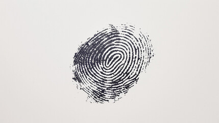 fingerprint on white