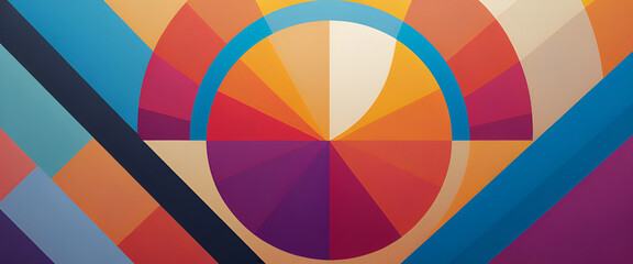 Obraz premium illustrazione con elementi geometrici a tema astratto contemporaneo