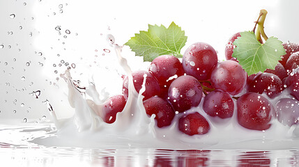 Grapes Splash in Milk