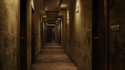 Corridor Environment. AI generated art illustration.