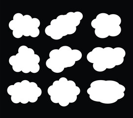 Obraz premium creative black cloud shape illustration design