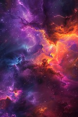 Fototapeta premium Stunning colorful nebula in outer space