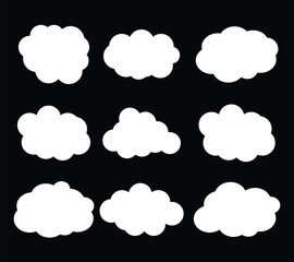 creative black cloud shape illustration design