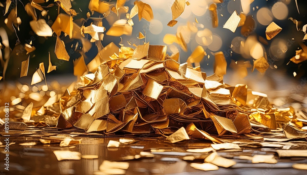 Canvas Prints gold confetti