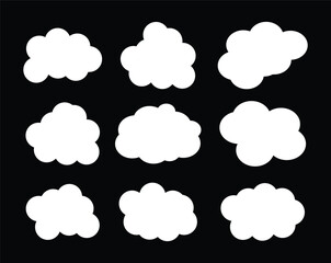 creative black cloud shape illustration design