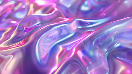 Obraz premium Color neon gradient waves. abstract blurred background. silver paper with a holographic effect