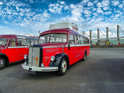 old red bus