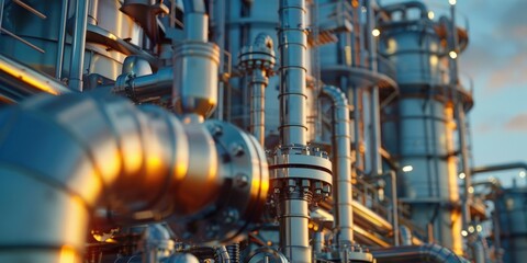 Fototapeta premium A picture of multiple pipes placed together, possibly for construction or maintenance purposes