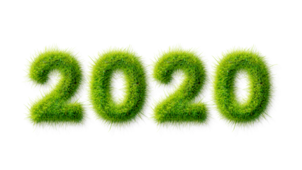 2020 Happy New year, Alphabet letter grass Happy effects, 