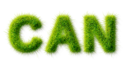 Alphabet letter grass effects, A word can with grass on a transparency background, eco text effect, isolated letter with grass effect high quality
