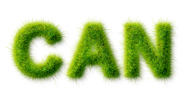 Alphabet letter grass effects, A word can with grass on a transparency background, eco text effect, isolated letter with grass effect high quality - Powered by Adobe