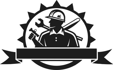 Labor day logo vector Silhouette illustration 