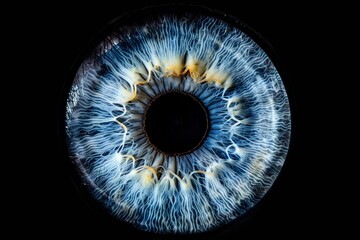 macro photography of an iris close-up on a dark backdrop