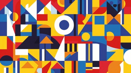 Obraz premium Abstract geometric pattern with vibrant colors.
