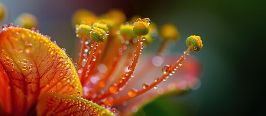 Dew Drops on a Flower