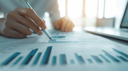 Entrepreneurs analyzing a financial blueprint for their ventures, close-up, collaborative environment, dynamic, composite, conference room backdrop, focus cover all object