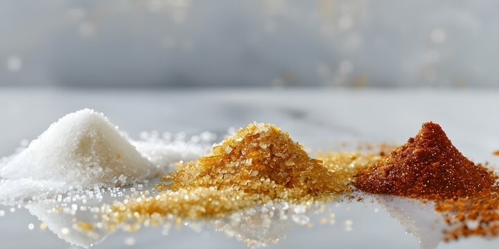 Low-Calorie Sweeteners A Healthier Alternative to Sugar. Concept Low-Calorie Sweeteners, Healthier Lifestyle, Sugar Alternatives, Nutrition, Diabetic-Friendly Choices