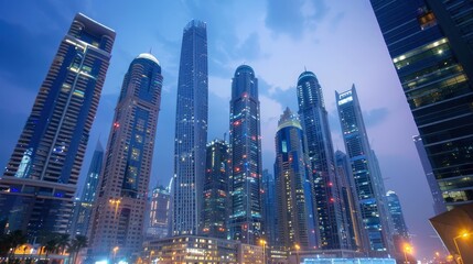 Obraz premium Dubai Skyline at Dusk