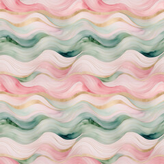 abstract Seamless pattern with waves
