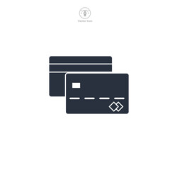 Credit Card Icon symbol vector illustration isolated on white background