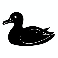 A Albatross is lying down vector silhouette 