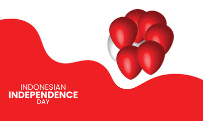 Indonesian independence day design templet