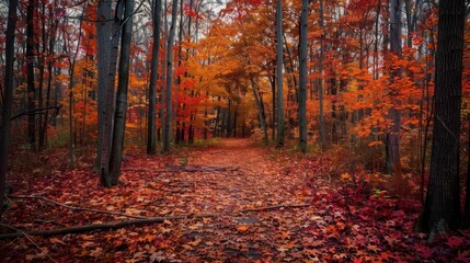 Obraz premium Autumn Forest Path