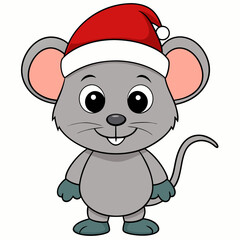 create a full funny christmas cute mous 