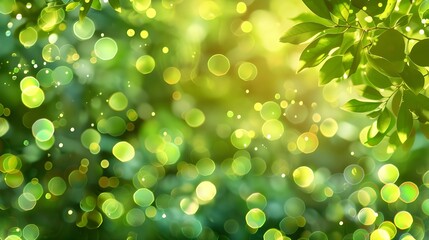 Bokeh backdrop in green. Bokeh-style gradient abstract green background.