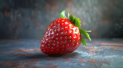 close up of a strawberry with blur background