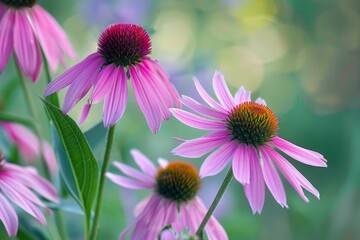 Obraz premium Purple Coneflower blooms heavily for 2 months in summer and may re bloom in fall