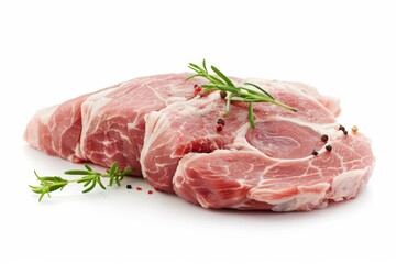 Fototapeta premium Raw pork leg on a white background