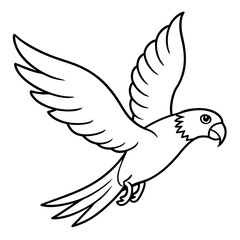 eclectus parrot bird flies icon vector