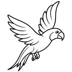 eclectus parrot bird flies icon vector