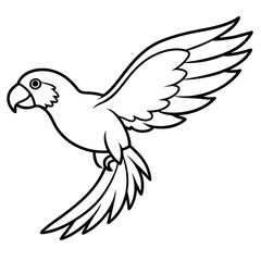 eclectus parrot bird flies icon vector