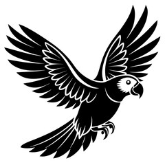 eclectus parrot bird flies icon vector