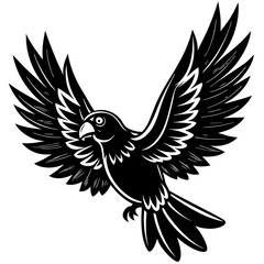 eclectus parrot bird flies icon vector