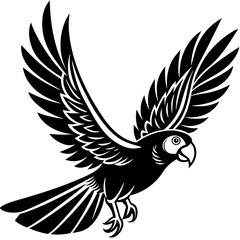 eclectus parrot bird flies icon vector