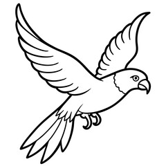 eclectus parrot bird flies icon vector