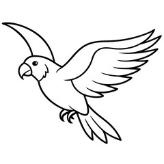eclectus parrot bird flies icon vector