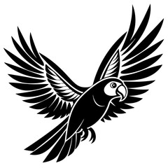 eclectus parrot bird flies icon vector