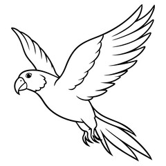 eclectus parrot bird flies icon vector