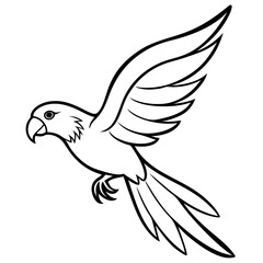 eclectus parrot bird flies icon vector