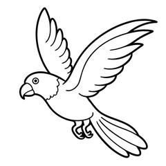 eclectus parrot bird flies icon vector