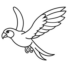 eclectus parrot bird flies icon vector