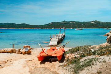 Obraz premium photo with sony a 7iv of capriciole beach on the emerald coast of Sardinia island in Italy