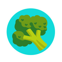 vegetables coloring flat set